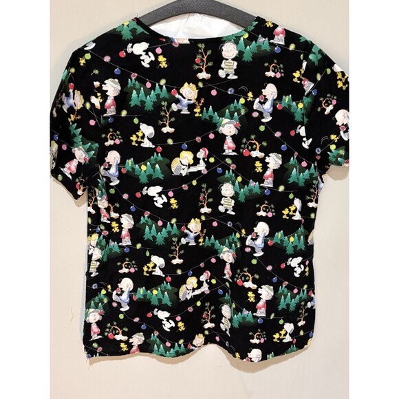 Charlie Brown Gang Medical Scrubs Snoopy Christmas XL EUC - Picture 9 of 14